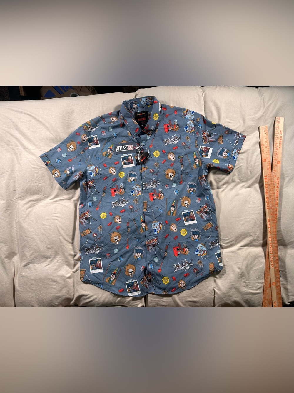 RSVLTS Home Alone Sticky Bandits KUNUFLEX 2XL Button Down Short Sleeve NWT